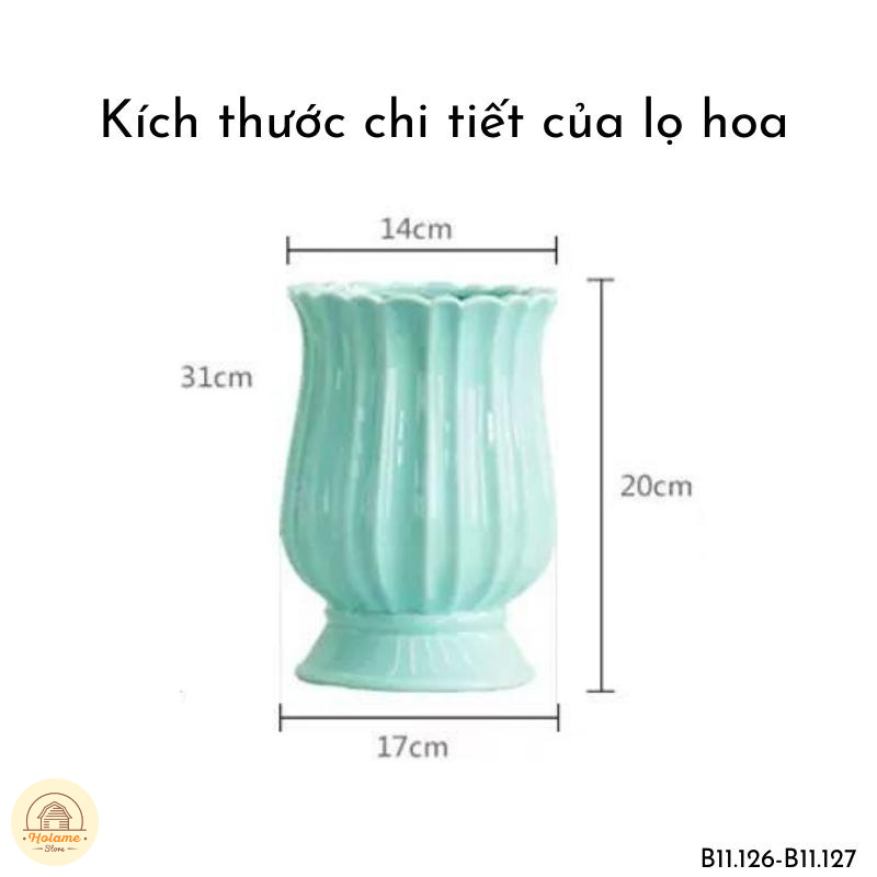 Binh hoa su hinh chiec cup phong cach Anh Quoc 9