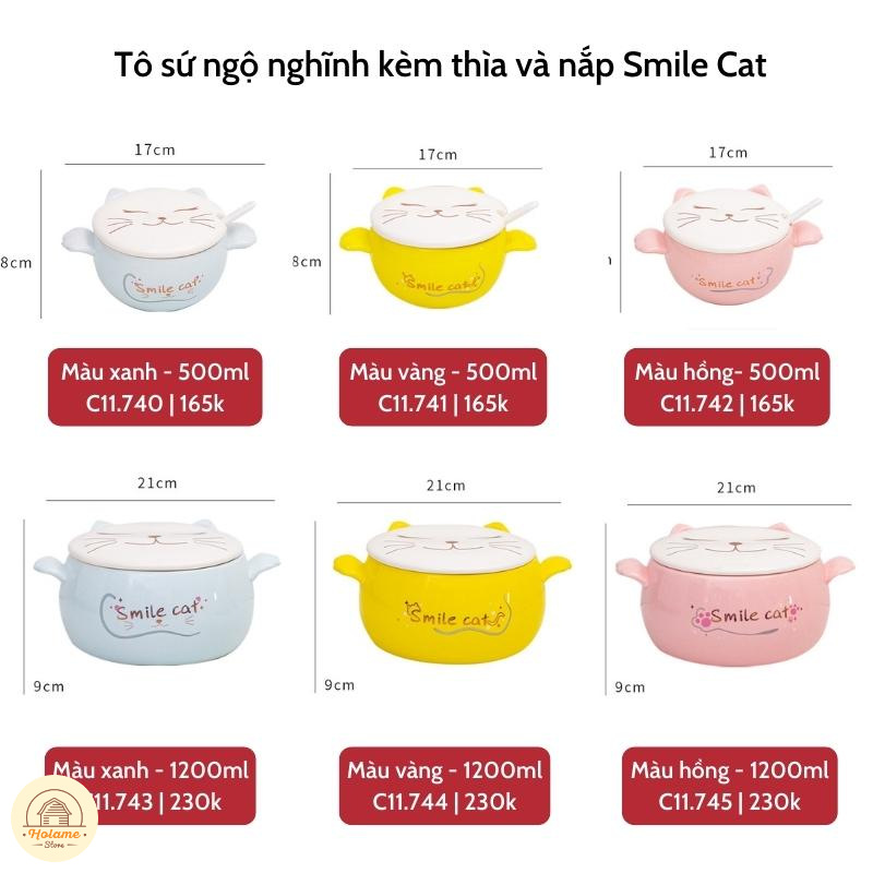 C11.740 C11.745 To su ngo nghinh kem thia va nap Smile Cat